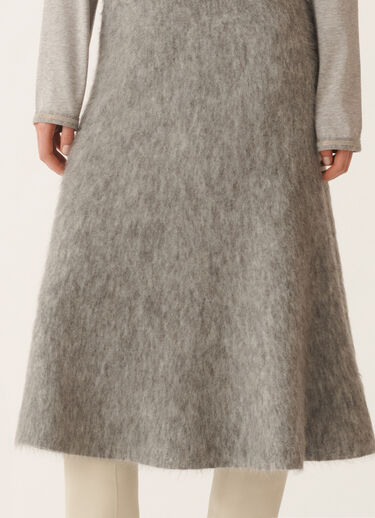 Fabiana Filippi Brushed merino and mohair skirt, rock Grey GND225F803L6200000