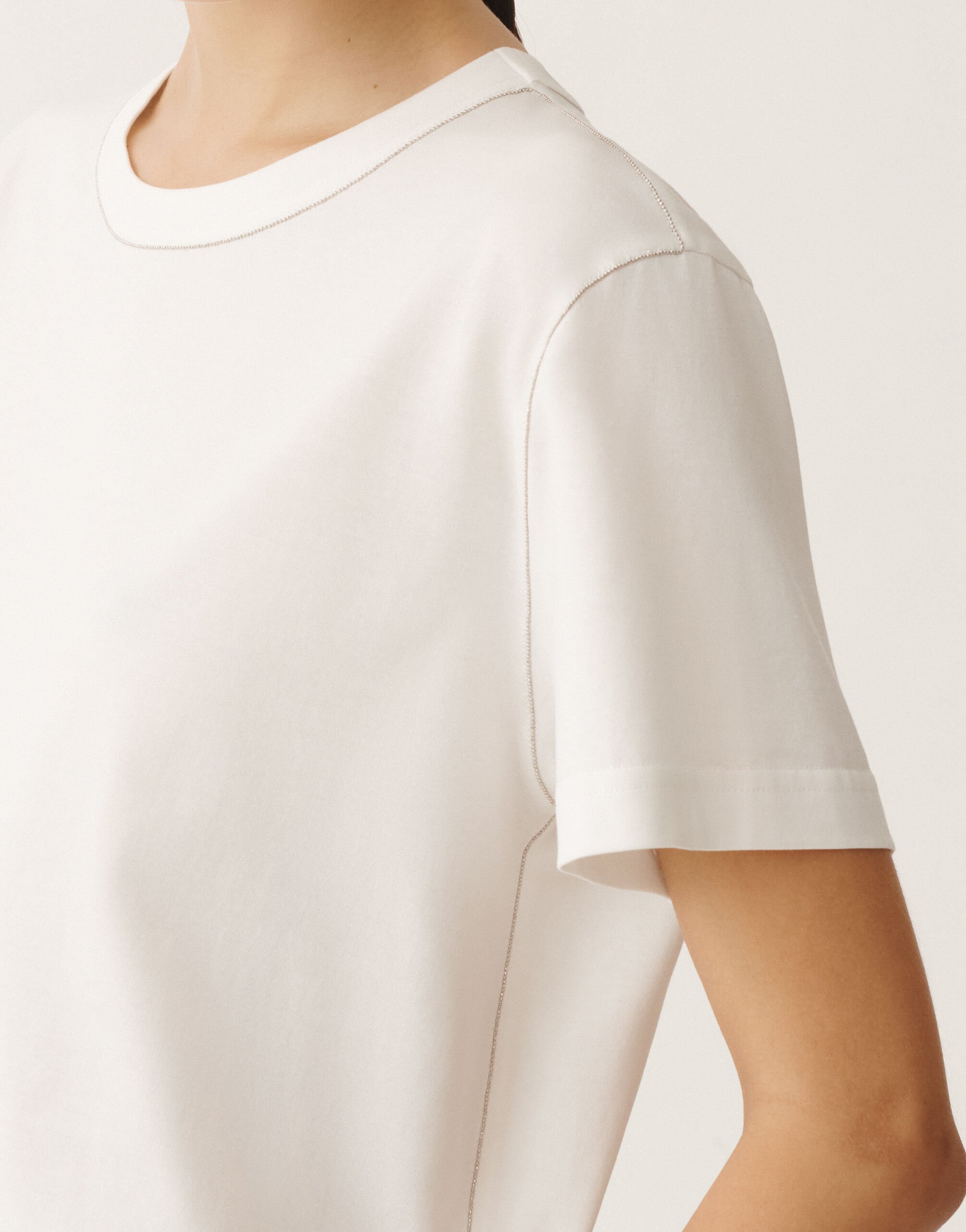 Fabiana Filippi Jersey T-shirt, white WHITE JED265F278L1890000