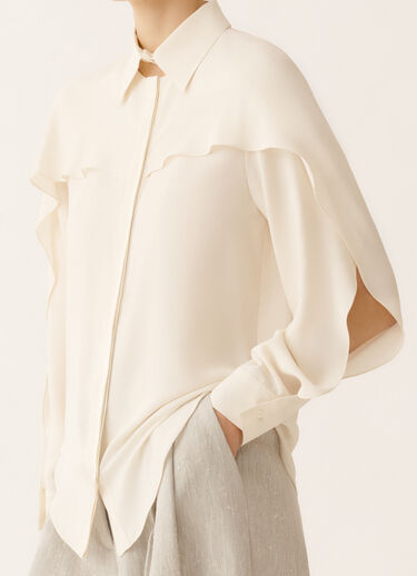 Fabiana Filippi Camicia in crepe de chine, burro Bianco CAD266F315D9430000