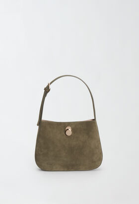 Fabiana Filippi Suede hobo bag, olive BLACK ASD224A981L1210000