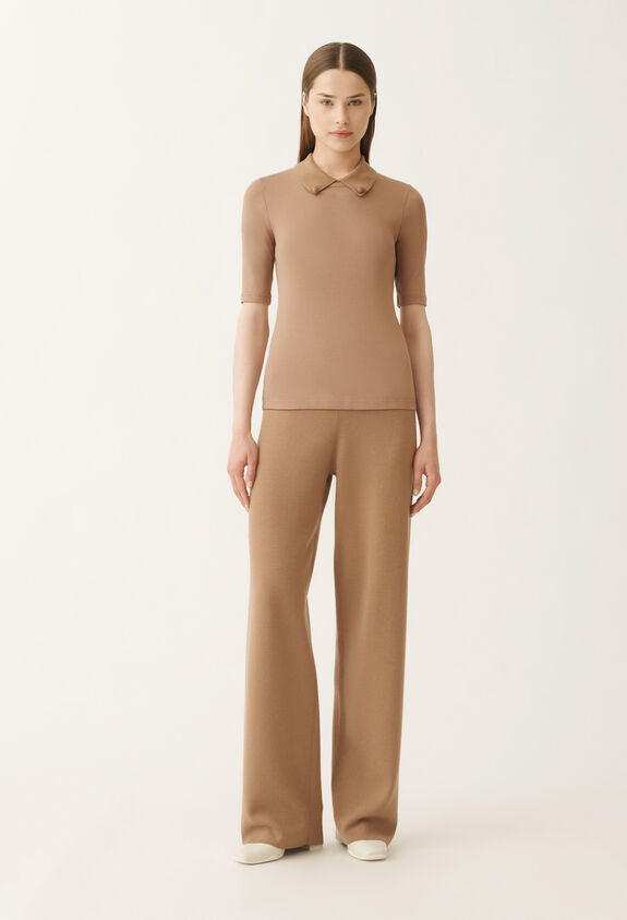 Fabiana Filippi T-shirt in jersey, vimini MARRONE JED215F132L5760000