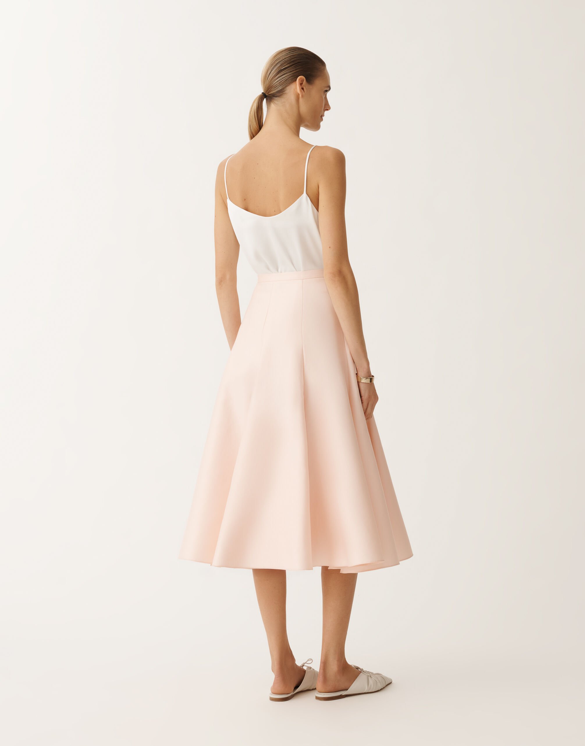 Fabiana Filippi Cotton and silk mikado skirt, candy CANDY GND275F840D7870000