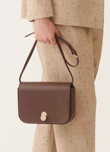 Fabiana Filippi Sac Messenger Eclissi en cuir de veau, ébène BRUN BGD215A859L8030000