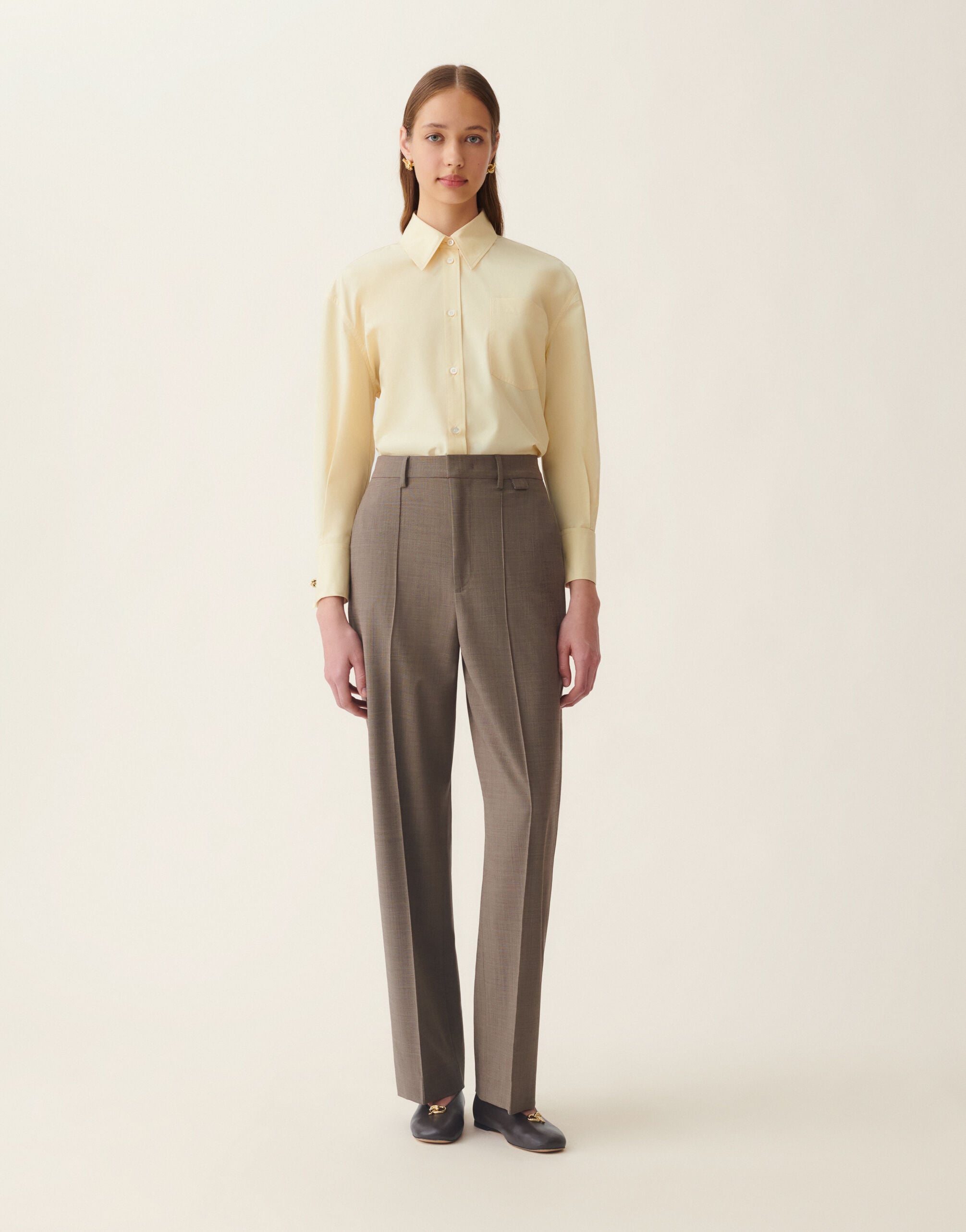 Fabiana Filippi Cool wool trousers, falcon Falcon PAD226F717M3860000