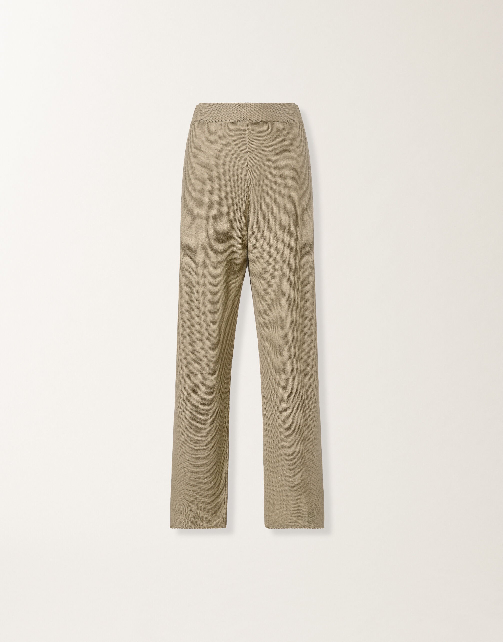 Fabiana Filippi Cotton and linen pants with sequins, khaki KHAKI PAD266F351D2730000