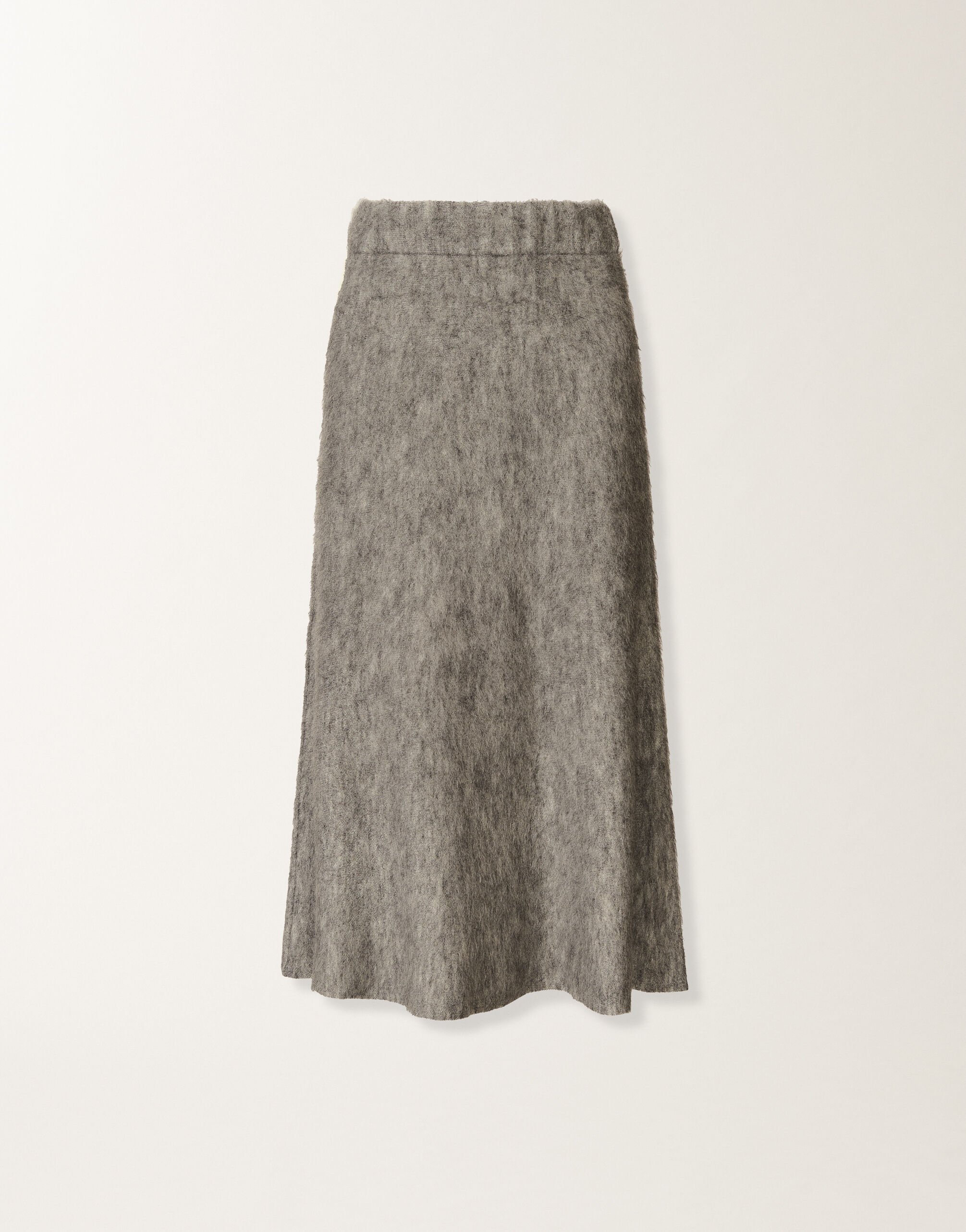 Fabiana Filippi Brushed merino and mohair skirt, rock Grey GND225F803L6200000