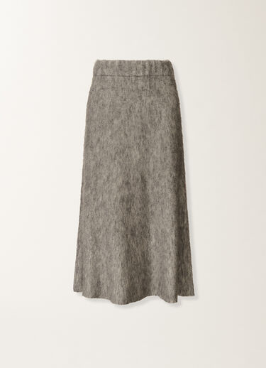 Fabiana Filippi Brushed merino and mohair skirt, rock Grey GND225F803L6200000