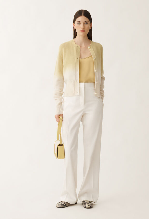 Fabiana Filippi COTTON GABARDINE STRAIGHT LEG TROUSERS WITH FILO DIAMANTE WHITE PAD265F320L1920000