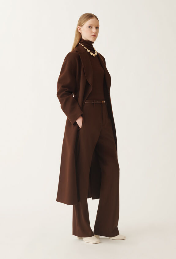 Fabiana Filippi Cool wool trousers, ebony BROWN PAD215F348D6200000