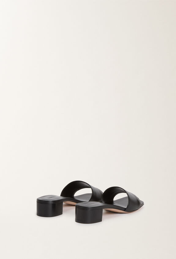 Fabiana Filippi Calfskin sandals with heel, black BLACK ASD275A872L4120000
