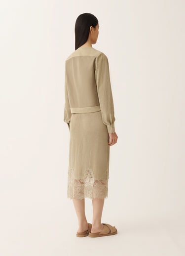 Perforierte Wildlederjacke, Khaki Fabiana Filippi Perforierte Wildlederjacke, Khaki Khaki PLD276F721M1360000