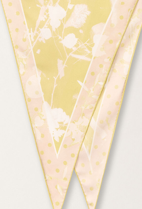 Fabiana Filippi TILIA PRINT SILK FOULARD YELLOW SAD265A967L2090000