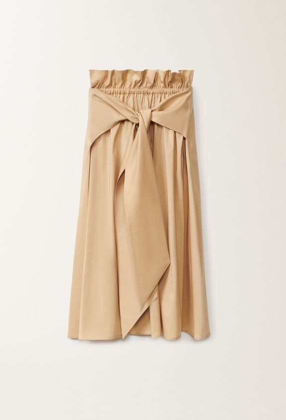 Fabiana Filippi Jupe en popeline technique, sable SABLE GND275F811D8540000