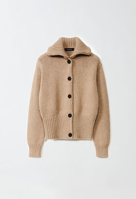 Fabiana Filippi Platinum bomber cardigan, camel BROWN MAD224F574L0010000