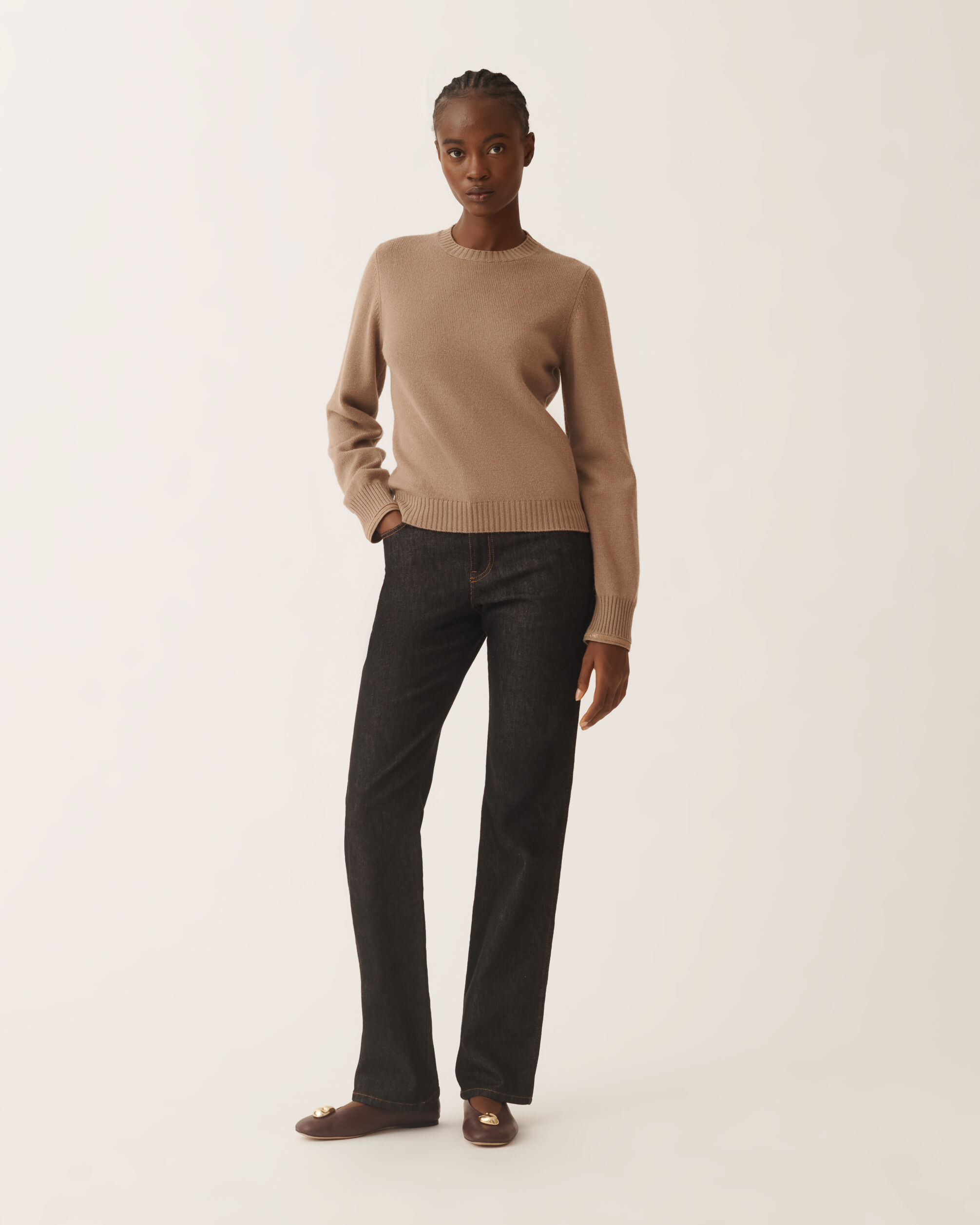 Fabiana Filippi Pullover in Platin, Rinde Braun MAD225F465L5170000