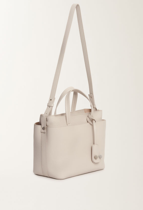 Fabiana Filippi Large grained leather handbag, marble GREY BGD215A850L8040000