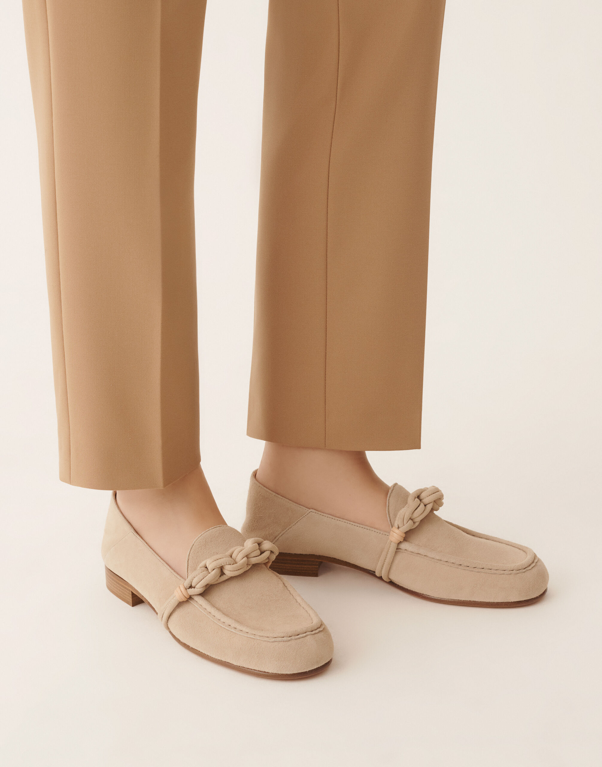 Fabiana Filippi Suede loafer, rope Beige ASD266A818M0150000