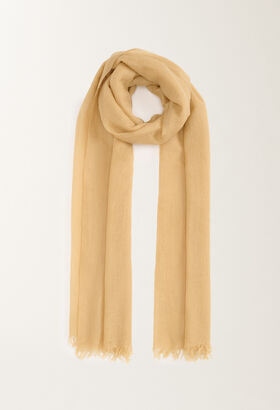 Fabiana Filippi CASHMERE FRINGED SCARF SAND SAD265A803L2740000