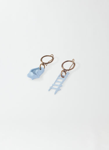 Fabiana Filippi BRASS PENDANT EARRINGS LIGHT BLUE BXD274A965H1590000