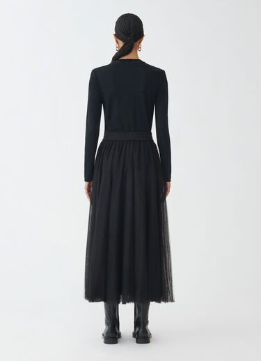Fabiana Filippi Jupe midi en tulle, noir noir GND264F278I9320000