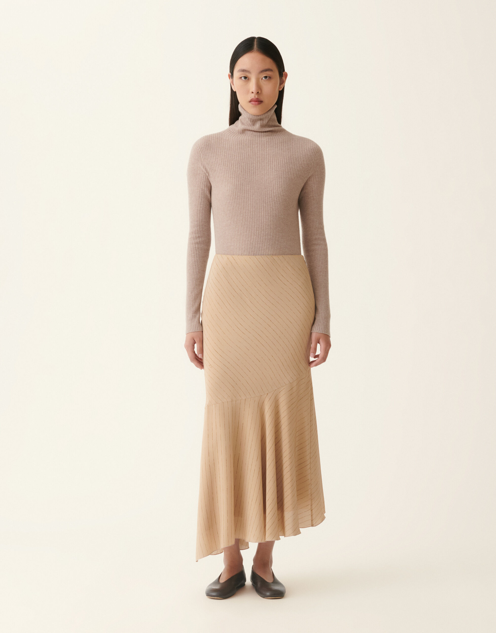 Printed crêpe de chine pencil skirt, maple Fabiana Filippi Printed crêpe de chine pencil skirt, maple Maple GND226F784M3870000