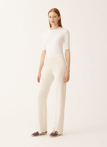 Fabiana Filippi Trousers in Platinum, raffia White PAD225F335N1280000