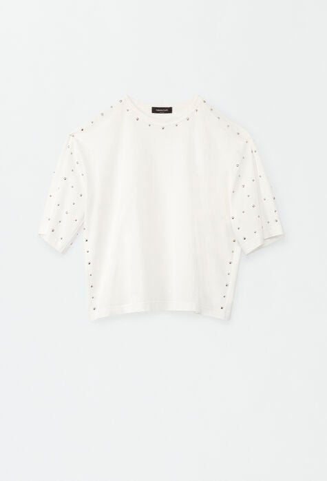 Fabiana Filippi Jersey T-shirt, white JED274F445H4450000
