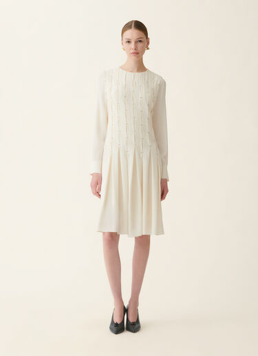 Fabiana Filippi Robe en crêpe de chine, beurre Beurre ABD216F150M2960000