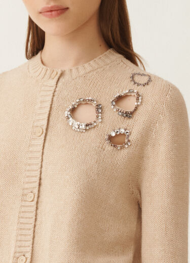 Fabiana Filippi Platinum cardigan, rope BEIGE MAD215F057L5370000