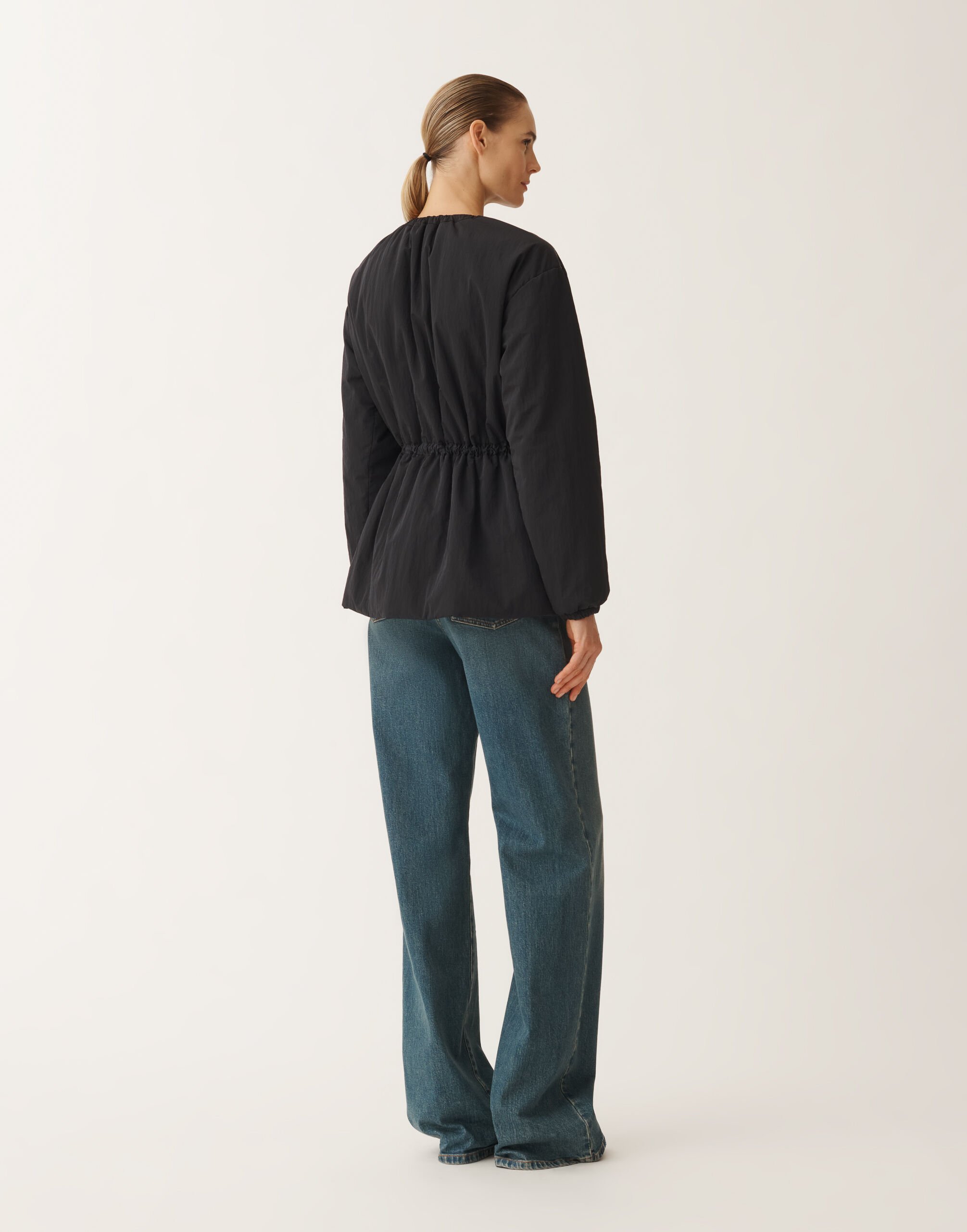 Fabiana Filippi Jacke aus Funktionsgewebe mit krauser Oberfläche, nachtblau BLAU CTD275F721L3400000
