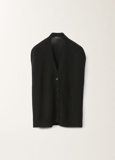Fabiana Filippi Gilet en gaze de cachemire, noir NOIR MAD265F039N9000000