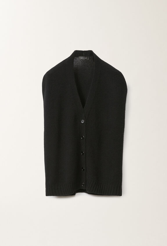 Fabiana Filippi Brushed cashmere gilet, black BLACK MAD265F039N9000000