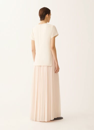 Fabiana Filippi Long dress with georgette skirt, butter BUTTER ABD276F643M1130000