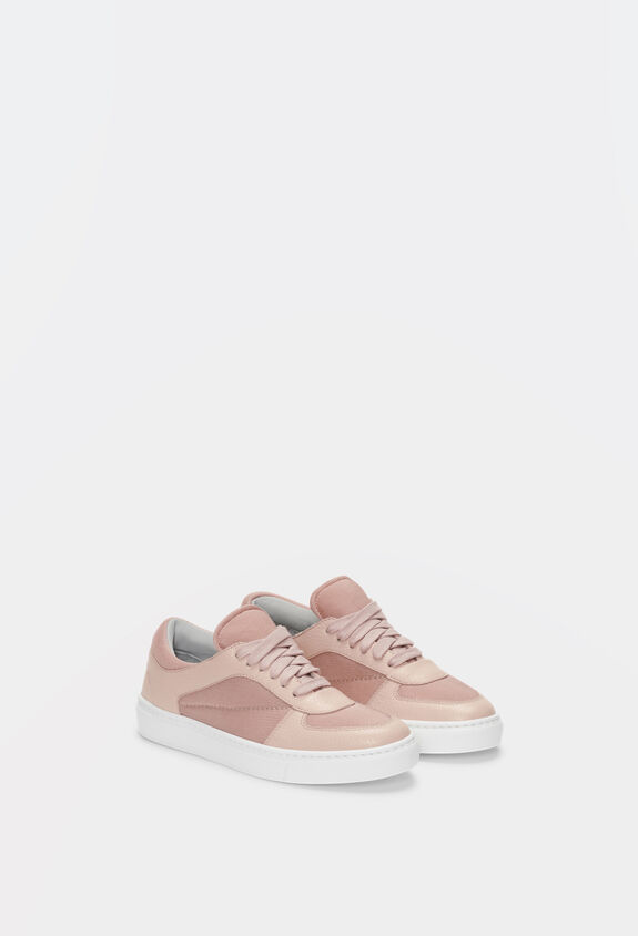 Fabiana Filippi LEATHER SNEAKER WITH MESH INSET DUSTY PINK ASD264A814I3450000