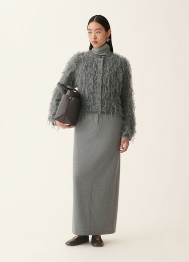 Pencil skirt in bi-stretch fresco wool, Melange Fabiana Filippi Pencil skirt in bi-stretch fresco wool, Melange Melange GND226F774M3860000