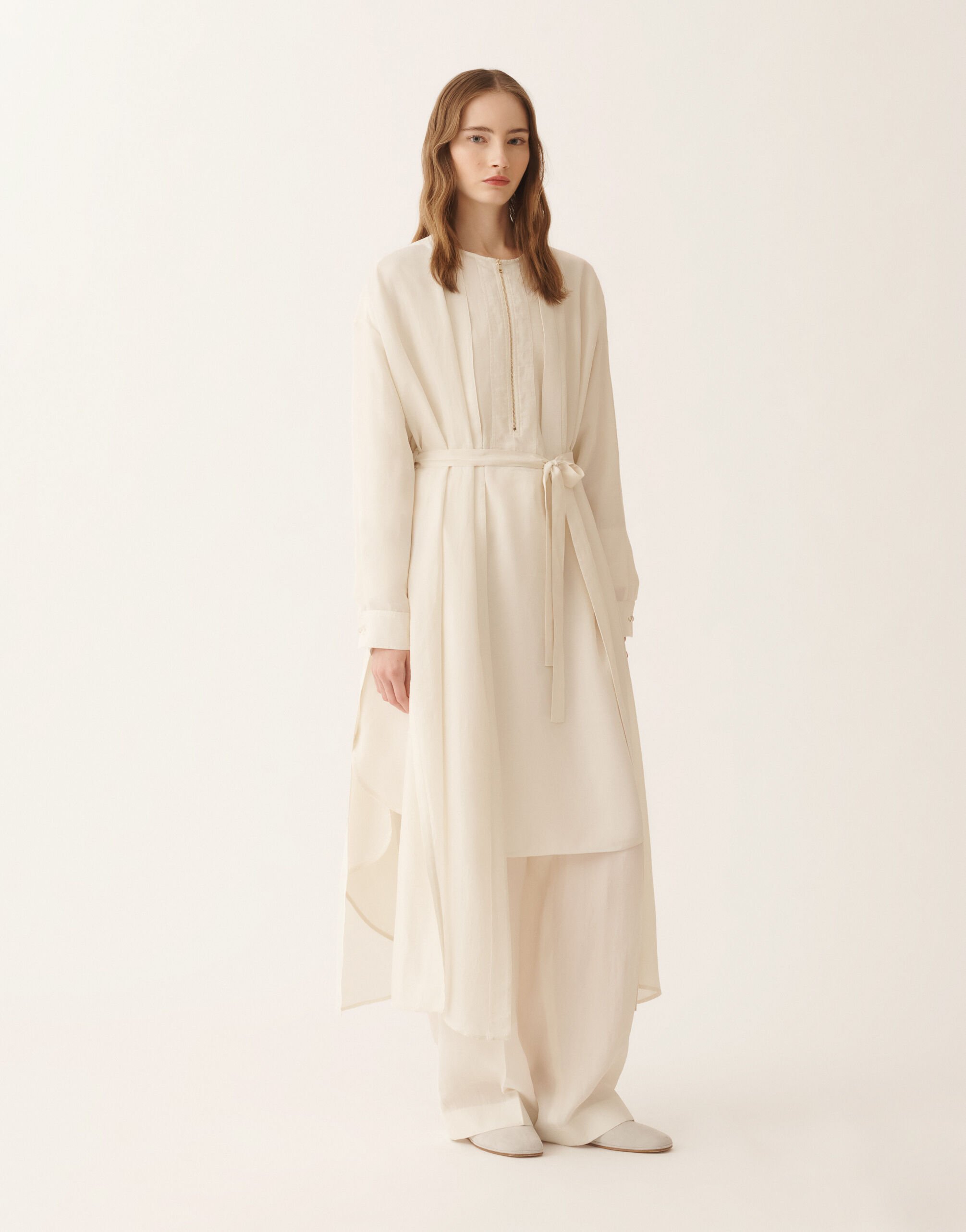 レディースFluid midi dress in cream ドレス | Fabiana Filippi