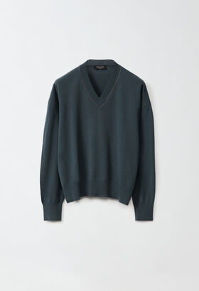 Fabiana Filippi Cashmere sweater, petroleum GREEN MAD224F015SK160000