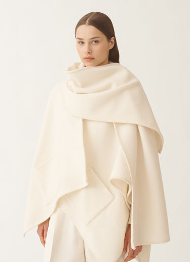 Fabiana Filippi Wool cloak, butter WHITE SAD215A884L8300000