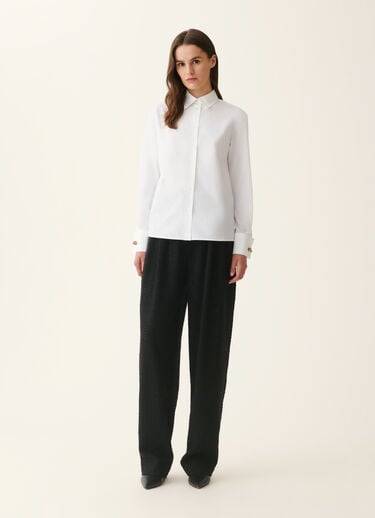 Fabiana Filippi Straight-cut poplin shirt, optic white Optic white CAD226F696M6640000