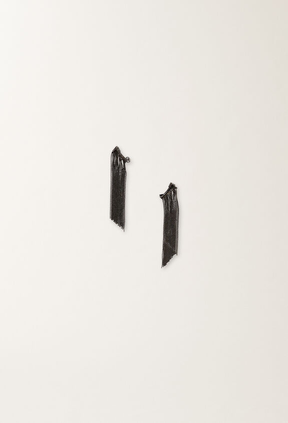 Fabiana Filippi Boucles d’oreilles à franges en fil diamanté, noir NOIR BXD265A944L2700000