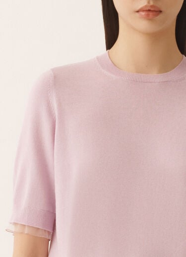 Fabiana Filippi Pullover aus Wolle und Baumwolle, rosa-lila Fliederrosa MAD266F042L9300000