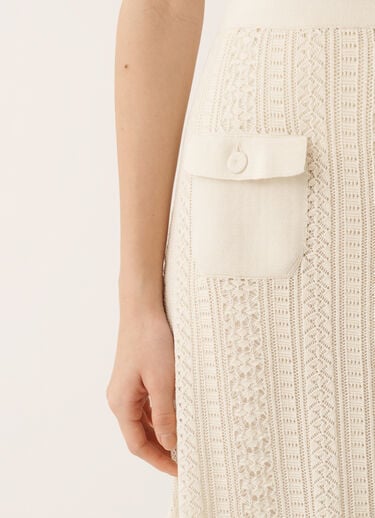 Gonna in cotone organico con viscosa brillante, burro Fabiana Filippi Gonna in cotone organico con viscosa brillante, burro BURRO GND276F814M1320000