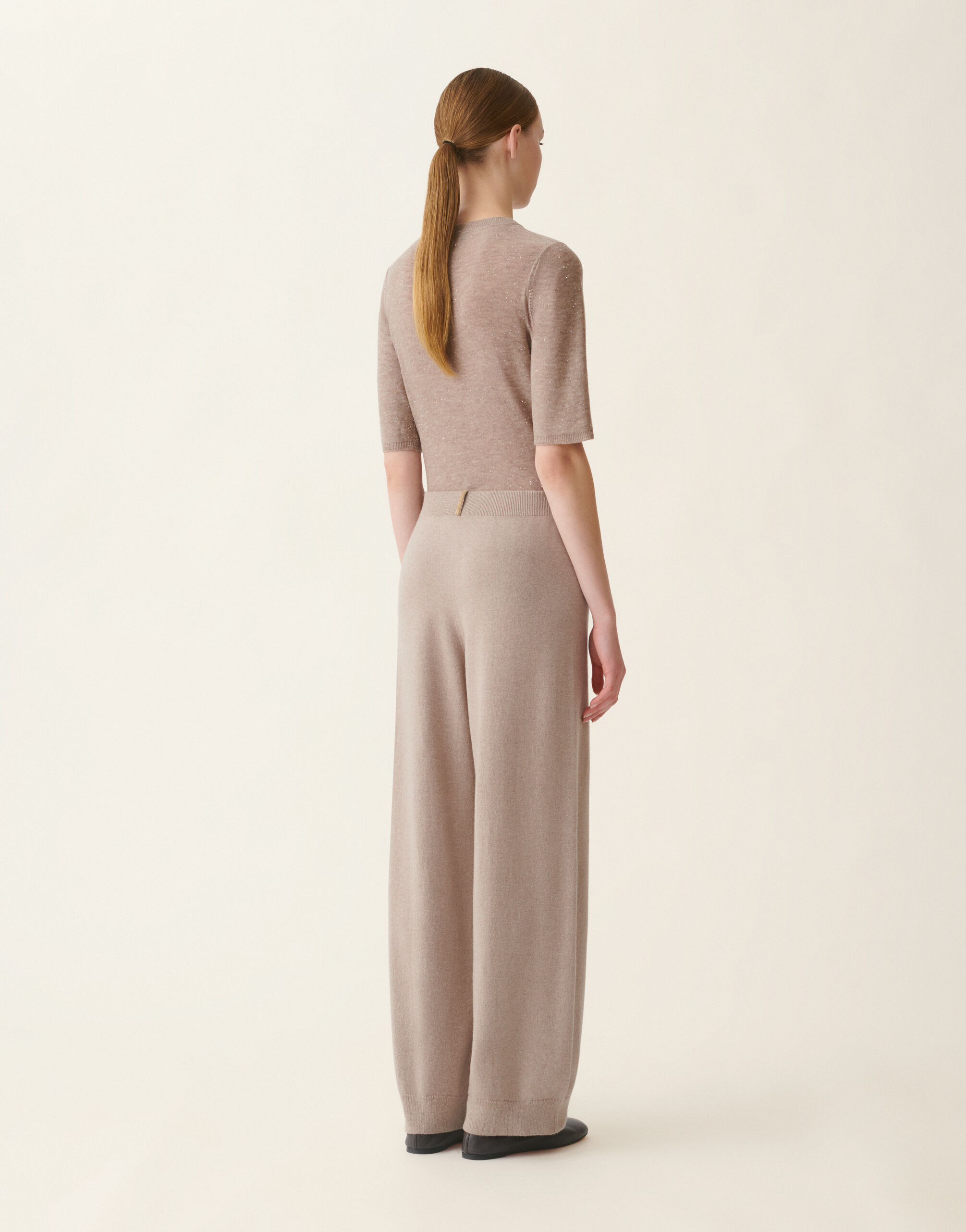 Platinum jogging trousers, mocha Fabiana Filippi Platinum jogging trousers, mocha Mocha PAD216F336M2810000