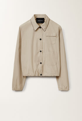Fabiana Filippi Micro faille bomber jacket, clay WHITE CTD265F225D8040000