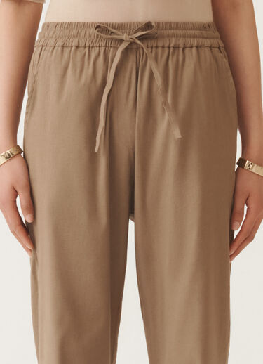 Fabiana Filippi Hose aus Stretch-Leinen-Viskose, taupe TAUPE PADC02F410H5490000