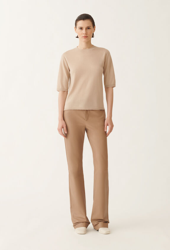 Fabiana Filippi Cashmere and silk sweater, maple BEIGE MAD215F001N9070000