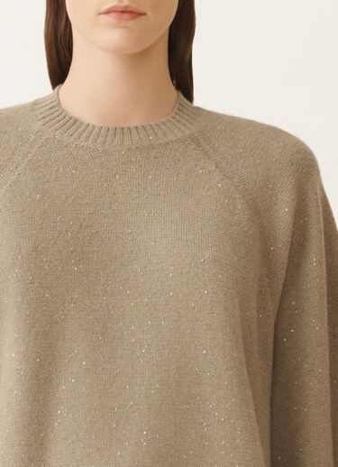 Fabiana Filippi Wool and silk cape with sequins, olive GREEN MAD215F067D2960000