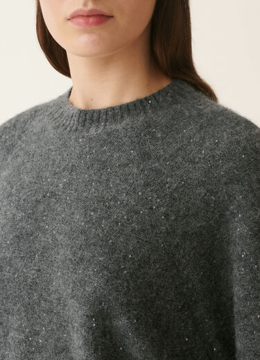 Cape aus Paillettengarn, Anthrazit Fabiana Filippi Cape aus Paillettengarn, Anthrazit Anthrazit MAD226F067D2960000
