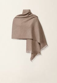 Fabiana Filippi Sciarpa in lana e cashmere con lurex, moka meringa Moka meringa SAD216A874M5260000