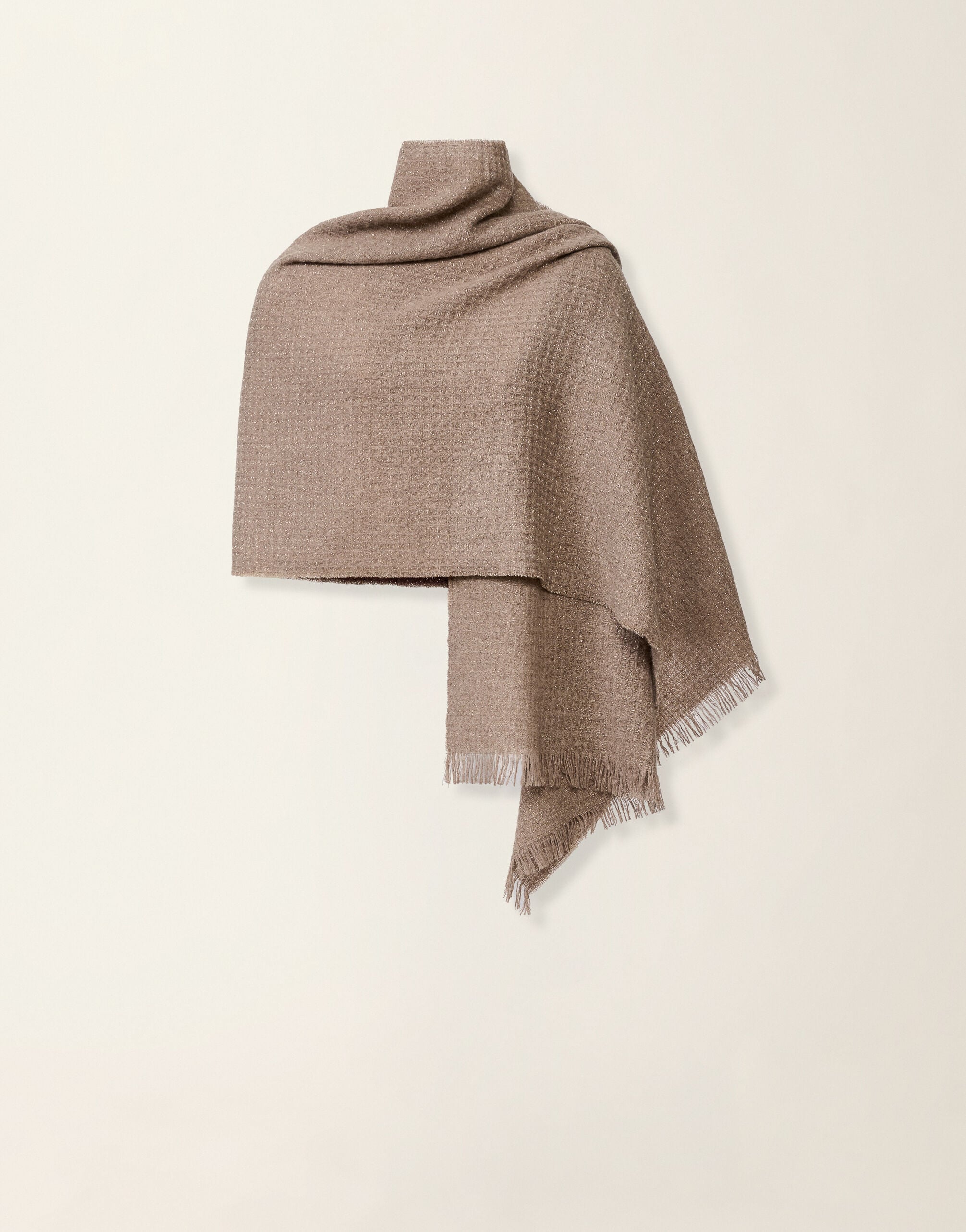 Sciarpa in lana e cashmere con lurex, moka meringa Fabiana Filippi Sciarpa in lana e cashmere con lurex, moka meringa Moka meringa SAD216A874M5260000